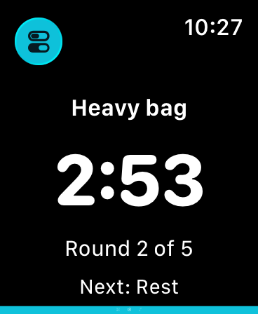 An independent Dee workout on Apple Watch
